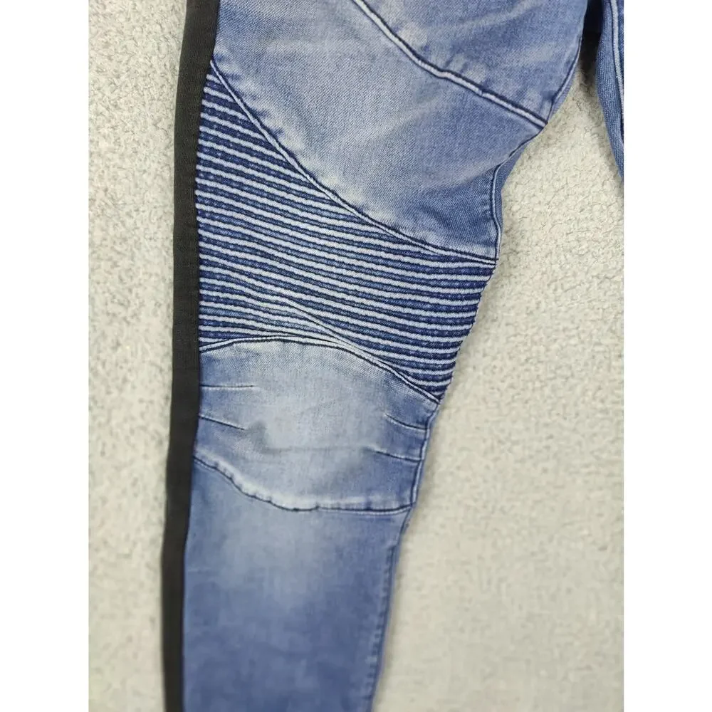 True Religion Rocco Jeans Mens 30X33 Blue Relaxed Skinny Jeans Denim Retro Look